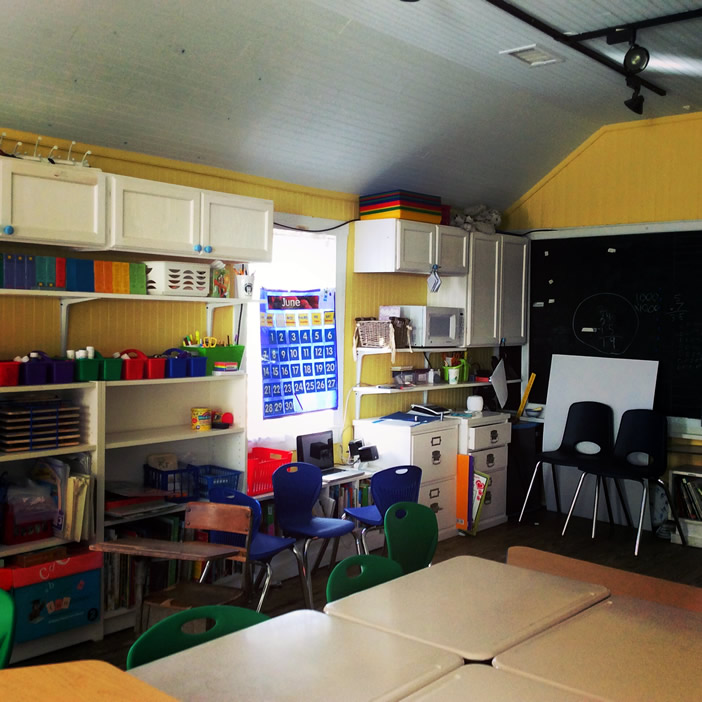One of the classrooms at the WEVS schoolhouse in Corolla. Photo by Kimberly Toms.