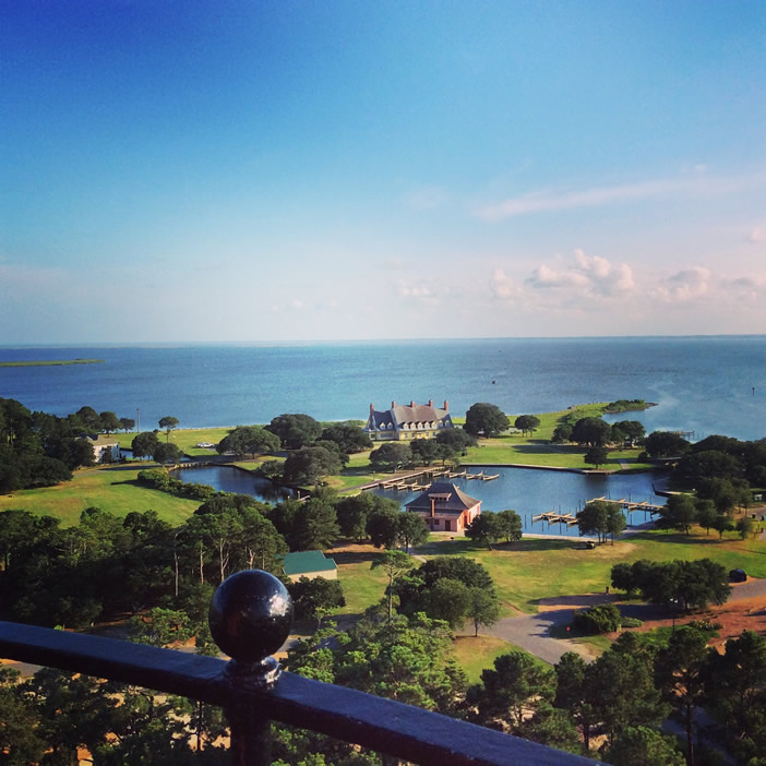 View from the southwest side of the lighthouse. Photo by Kimberly Toms.